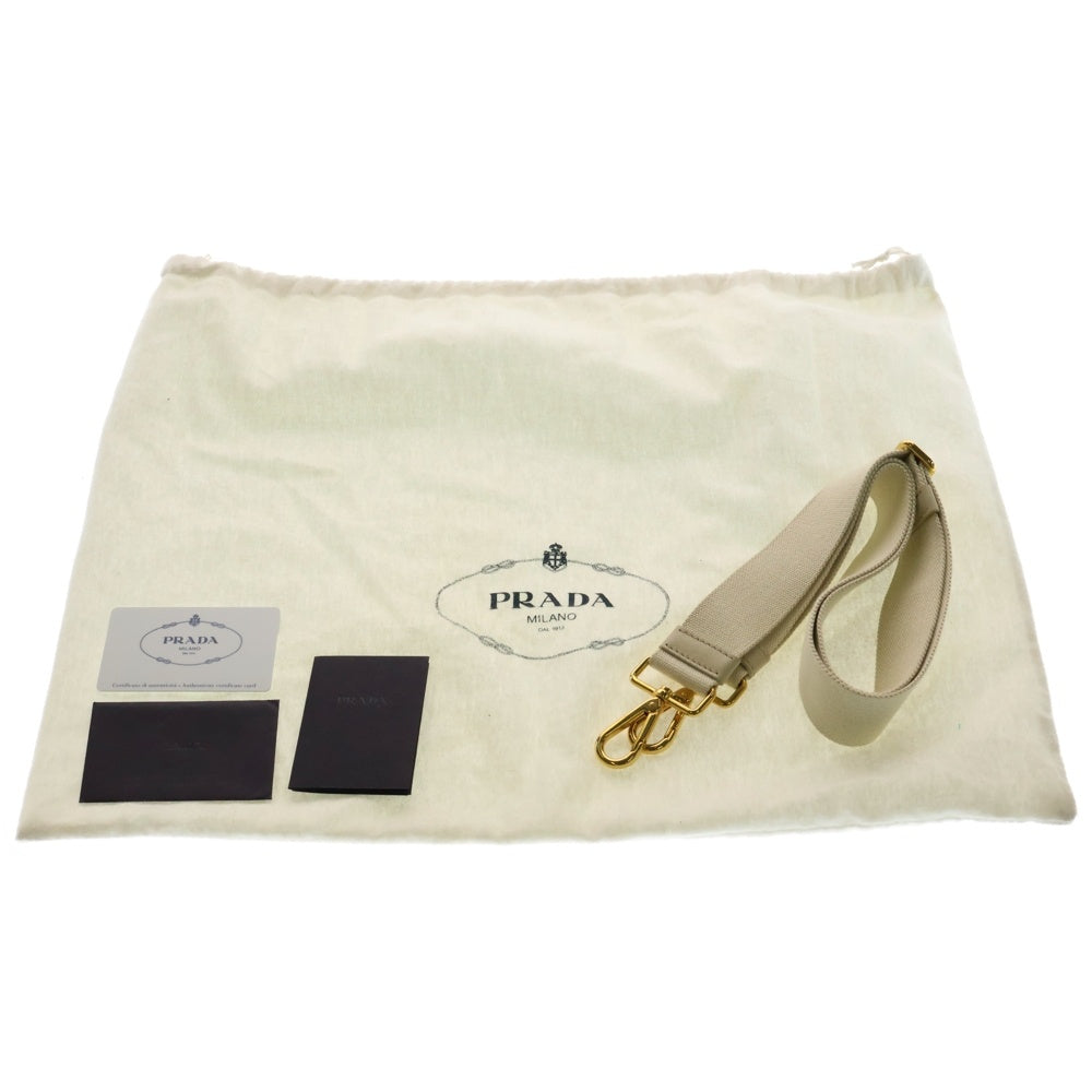PRADA(プラダ) カナパ ハワイ限定 2WAYバッグ ハンドバッグ ショルダーバッグ ホワイト ゴールド金具 キャンバス 1BG439
