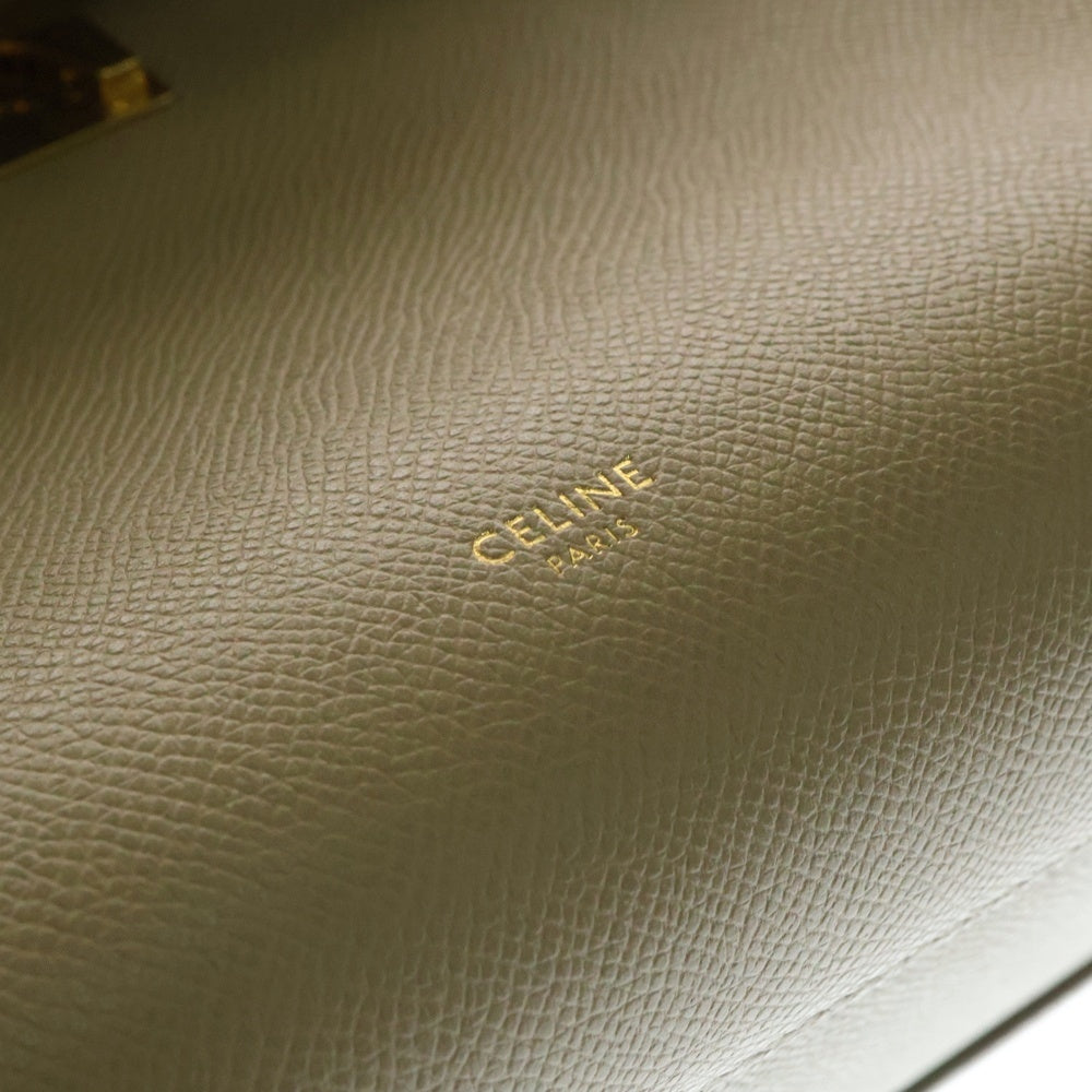 CELINE(セリーヌ) ベルトバッグ ナノ 2WAYバッグ ショルダーバッグ ハンドバッグ ゴールド金具 ベージュ系 レザー