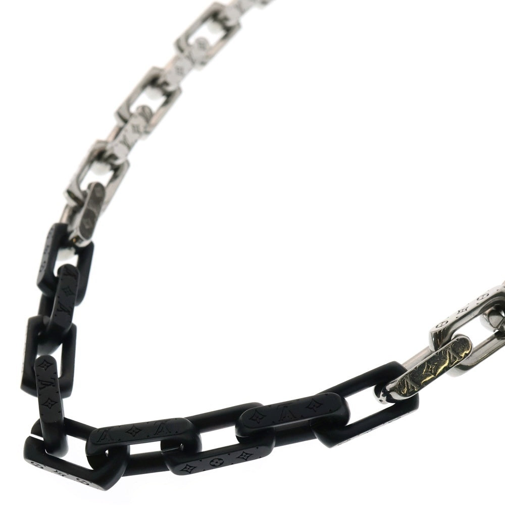 LOUIS VUITTON(ルイヴィトン) コリエモノグラム チェーン ネックレス ペンダント シルバー×ブラック M00677