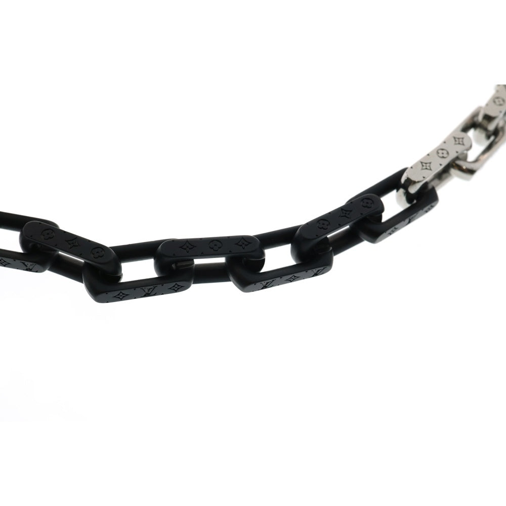 LOUIS VUITTON(ルイヴィトン) コリエモノグラム チェーン ネックレス ペンダント シルバー×ブラック M00677