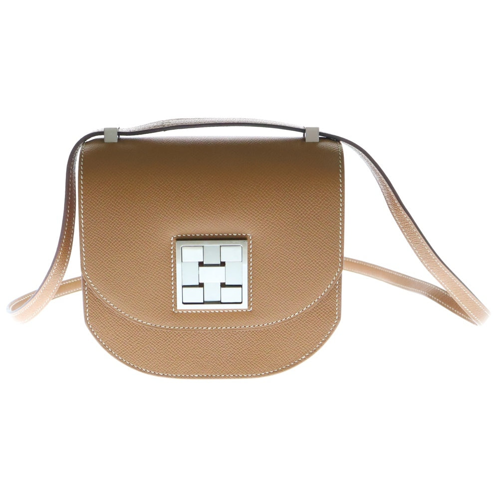 HERMES(エルメス) モザイク24 ゴールド エプソン ショルダーバッグ シルバー金具 U刻印