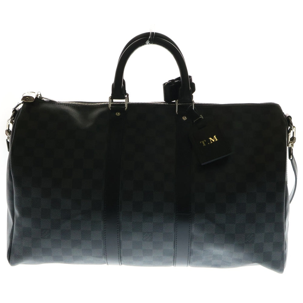 LOUIS VUITTON(ルイヴィトン) ダミエグラフィット キーポルバンドリエール45 2WAY レザーボストンバッグ ショルダーバッグ グレー N41418