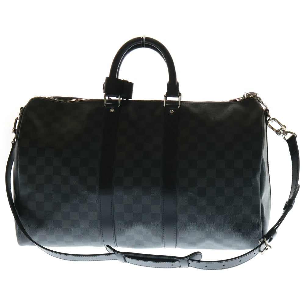 LOUIS VUITTON(ルイヴィトン) ダミエグラフィット キーポルバンドリエール45 2WAY レザーボストンバッグ ショルダーバッグ グレー N41418