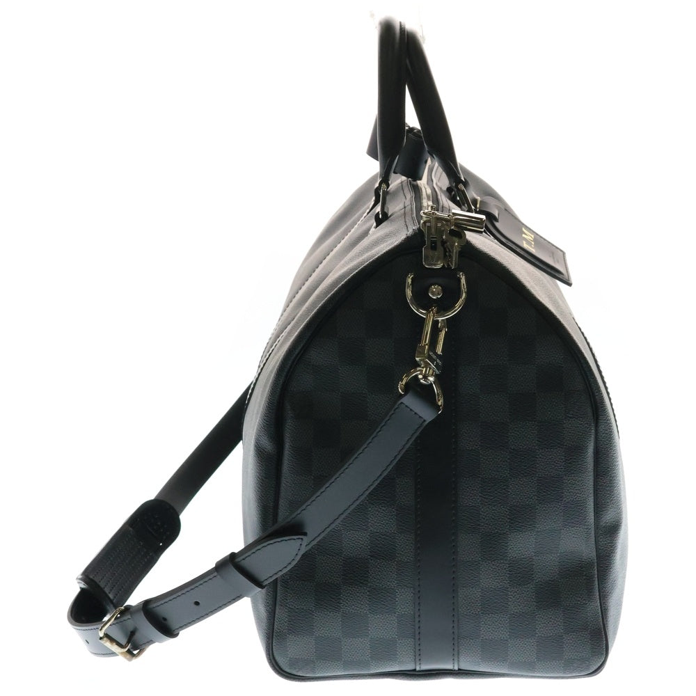LOUIS VUITTON(ルイヴィトン) ダミエグラフィット キーポルバンドリエール45 2WAY レザーボストンバッグ ショルダーバッグ グレー N41418