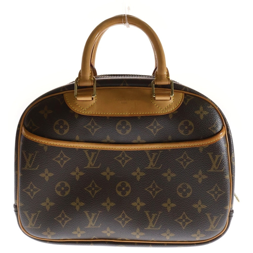 LOUIS VUITTON(ルイヴィトン) モノグラム ドーヴィル ハンドバッグ ブラウン ゴールド金具 レザー×PVC M47270