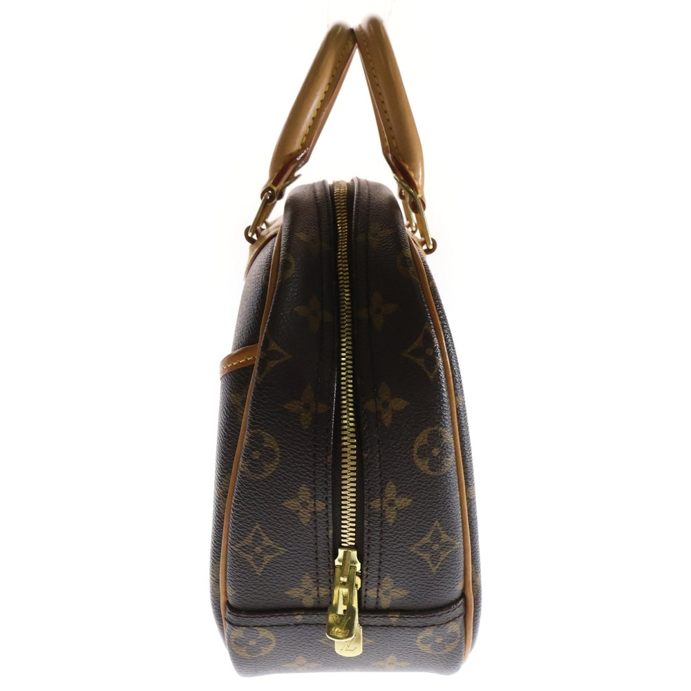 LOUIS VUITTON(ルイヴィトン) モノグラム ドーヴィル ハンドバッグ ブラウン ゴールド金具 レザー×PVC M47270