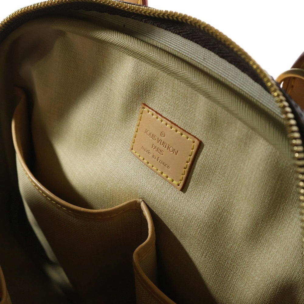 LOUIS VUITTON(ルイヴィトン) モノグラム ドーヴィル ハンドバッグ ブラウン ゴールド金具 レザー×PVC M47270