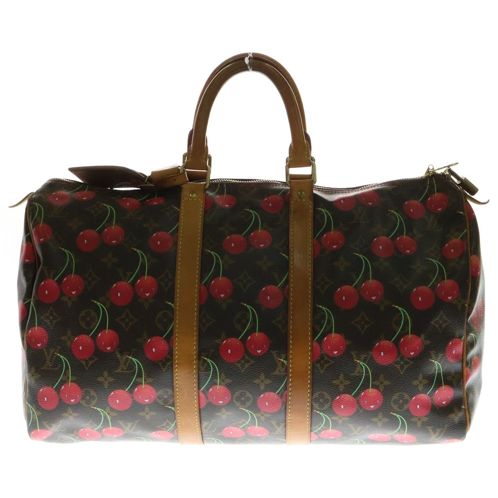 LOUIS VUITTON(ルイヴィトン) モノグラムチェリー キーポル45 レザーボストンバッグ ブラウン M95011