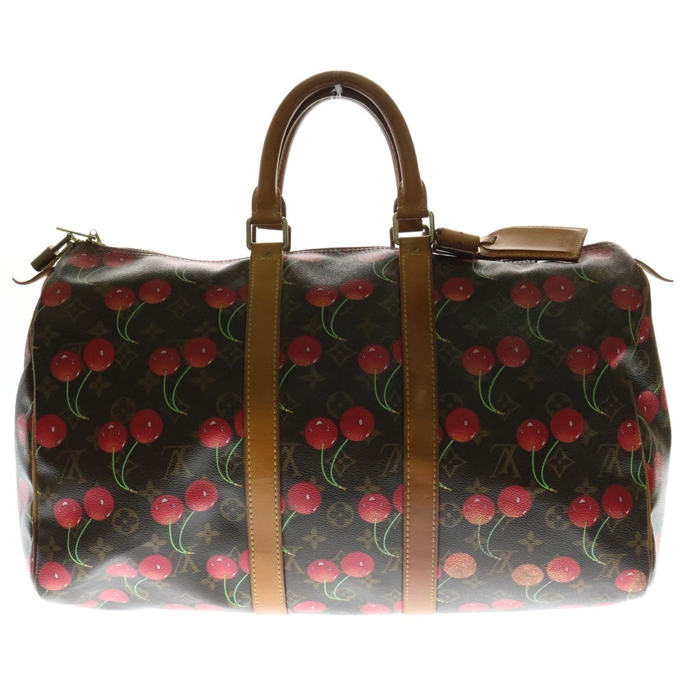 LOUIS VUITTON(ルイヴィトン) モノグラムチェリー キーポル45 レザーボストンバッグ ブラウン M95011