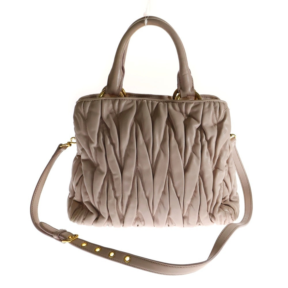 miumiu(ミュウミュウ) マテラッセ 2WAY ハンドバッグ ショルダーバッグ ピンク レザー レディース
