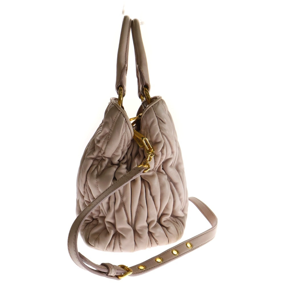 miumiu(ミュウミュウ) マテラッセ 2WAY ハンドバッグ ショルダーバッグ ピンク レザー レディース