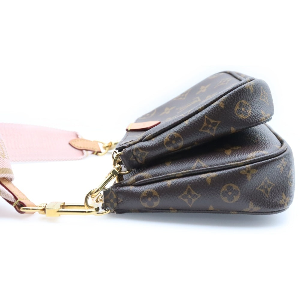 LOUIS VUITTON(ルイヴィトン) ミュルティ ポシェット アクセソワール モノグラム PVC レザー ショルダーバッグ ゴールド金具 ブラウン M44840