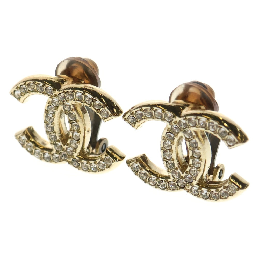 CHANEL(シャネル) 16P ココマーク ラインストーン イヤリング イヤーアクセサリー ゴールド GP