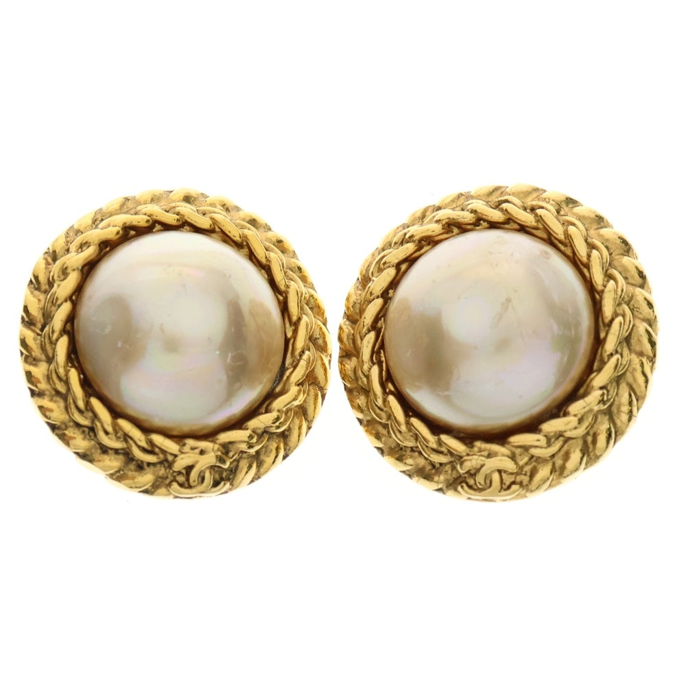 CHANEL(シャネル) パール イヤリング イヤーアクセサリー ホワイト×ゴールド GP