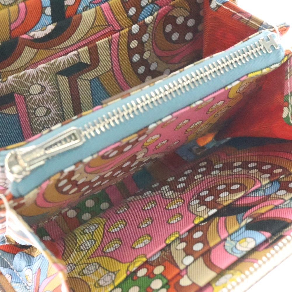 HERMES(エルメス) アザップ シルクインコンパクト ウォレット コインケース 財布 キャメル ブラウン シルバー金具 エヴァーカラー B刻印