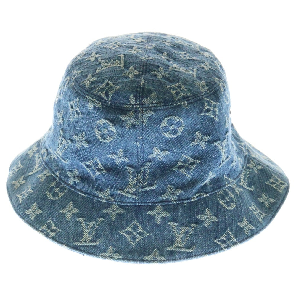 LOUIS VUITTON(ルイヴィトン) モノグラム リバーシブル デニム バケットハット ブルー 帽子 M76587