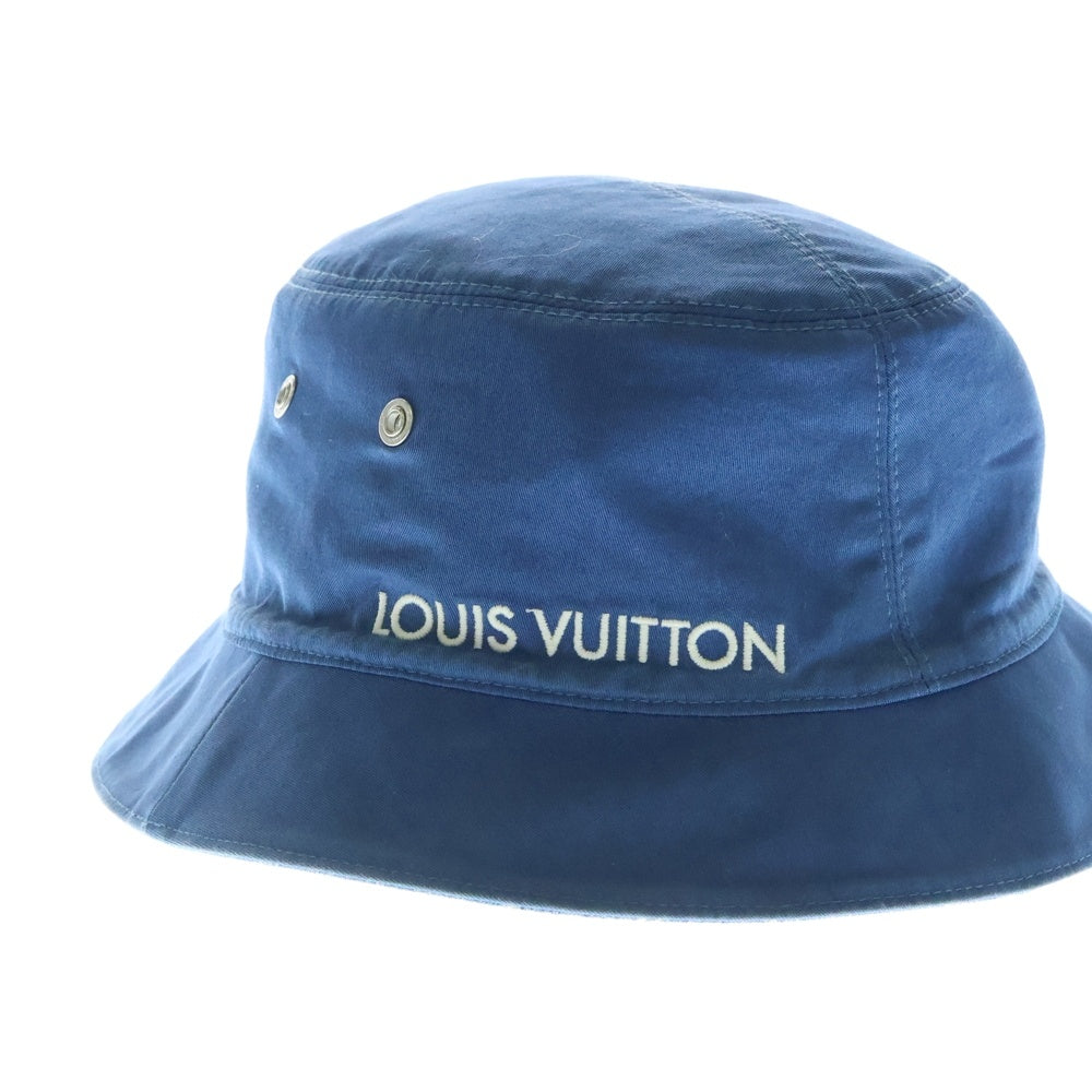 LOUIS VUITTON(ルイヴィトン) モノグラム リバーシブル デニム バケットハット ブルー 帽子 M76587