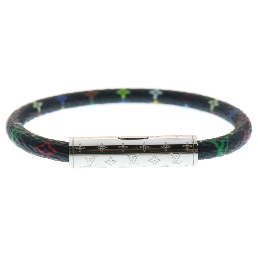 LOUIS VUITTON(ルイヴィトン) ブレスレットLVコンフィデンシャル ブレスレット ブラック×マルチカラー シルバー金具 M8973E