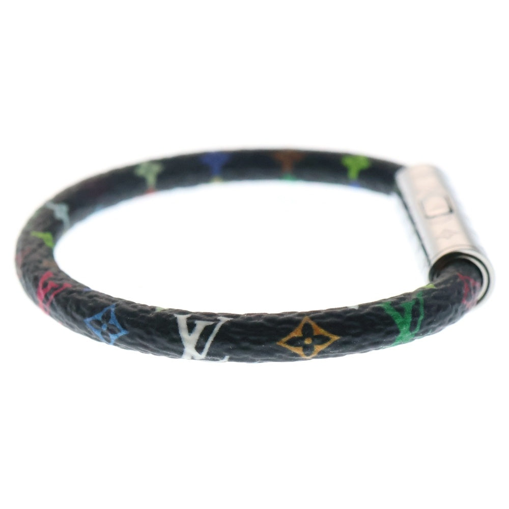 LOUIS VUITTON(ルイヴィトン) ブレスレットLVコンフィデンシャル ブレスレット ブラック×マルチカラー シルバー金具 M8973E