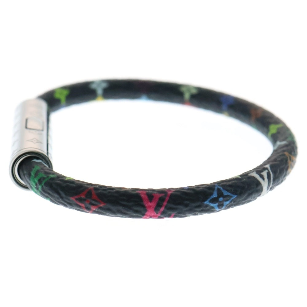 LOUIS VUITTON(ルイヴィトン) ブレスレットLVコンフィデンシャル ブレスレット ブラック×マルチカラー シルバー金具 M8973E