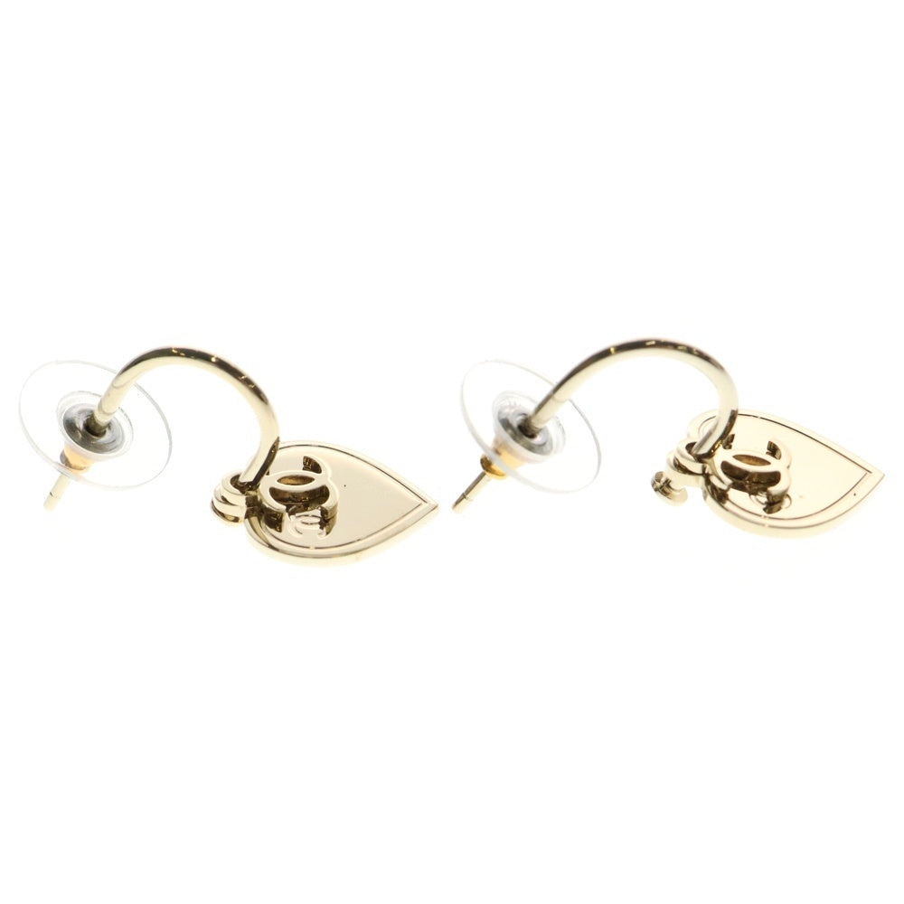 CHANEL(シャネル) ココマーク ハートモチーフ ピアス イヤーアクセサリー ライトゴールド