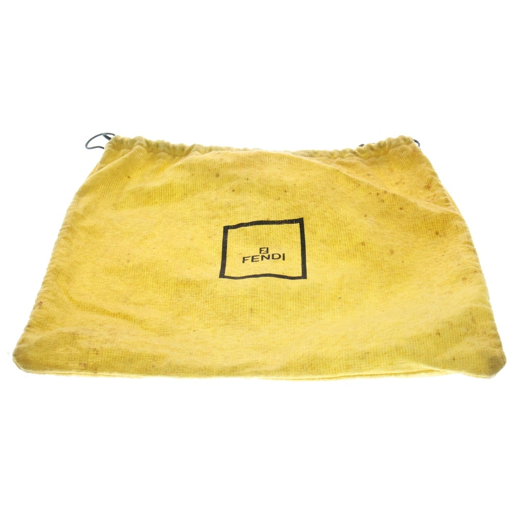 FENDI(フェンディ) ズッカ柄 ショルダーバッグ ミニバッグ ブラック×ブラウン ゴールド金具 キャンバス