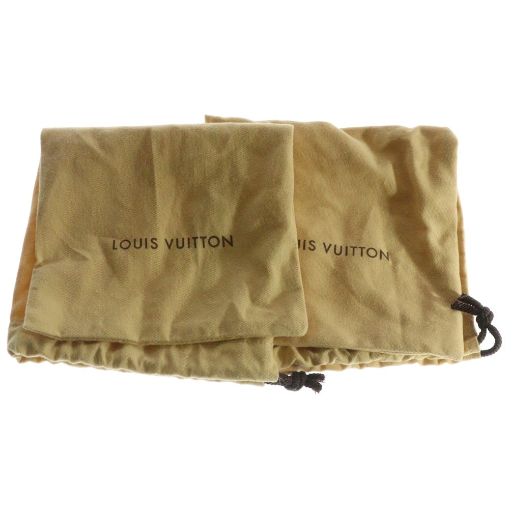 LOUIS VUITTON(ルイヴィトン) モノグラム マヒナ ロゴプレート レザー リボン パンチングレザー フラット バレエシューズ ホワイト レディース