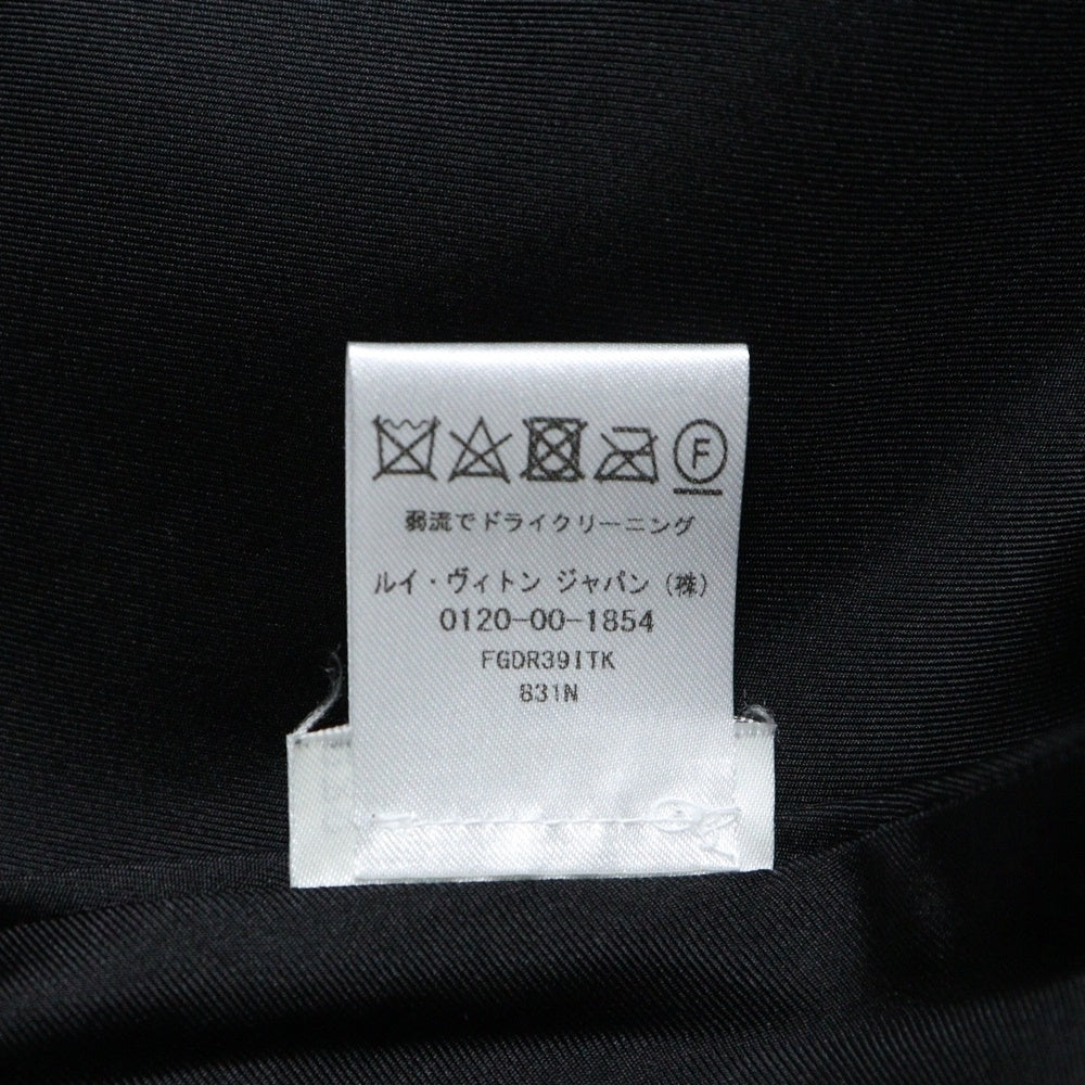LOUIS VUITTON(ルイヴィトン) モノグラムツイード フルジップ 長袖ニットワンピース ベージュ×ネイビー レディース FGDR39ITK