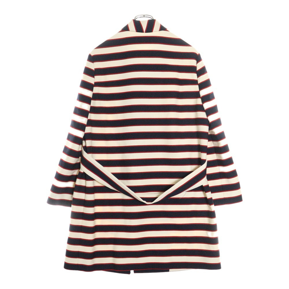 VALENTINO(ヴァレンティノ) ボーダー セットアップ ノースリーブワンピース ジャケット コート GB336417 ホワイト×ネイビー×レッド レディース
