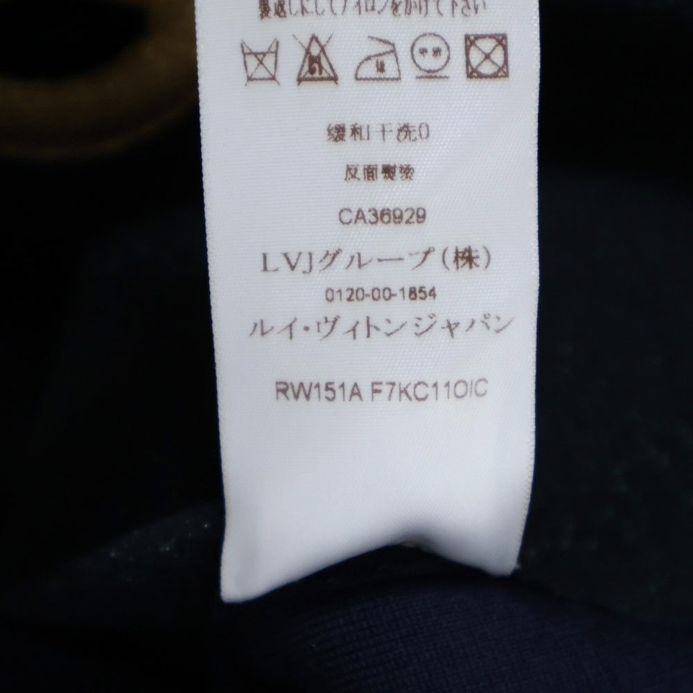 LOUIS VUITTON(ルイヴィトン) 15SS ジップ ウールクルーネックニットセーター ネイビー×ブラック レディース RW151A F7KC11OIC