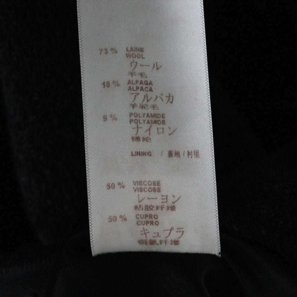 LOUIS VUITTON(ルイヴィトン) アルパカ混 ウール ジップポケット バックファスナー ミディアム フレアスカート ブラック RW142A F6SK08UEV