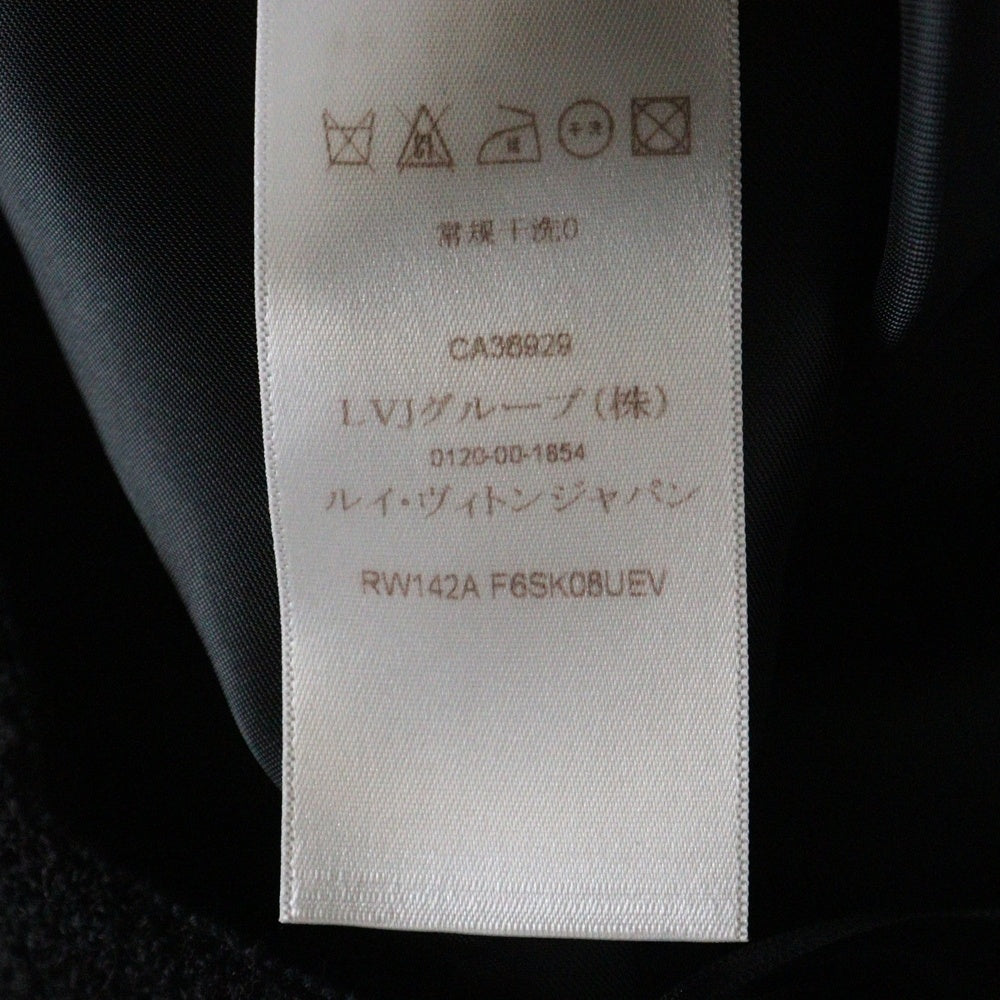 LOUIS VUITTON(ルイヴィトン) アルパカ混 ウール ジップポケット バックファスナー ミディアム フレアスカート ブラック RW142A F6SK08UEV