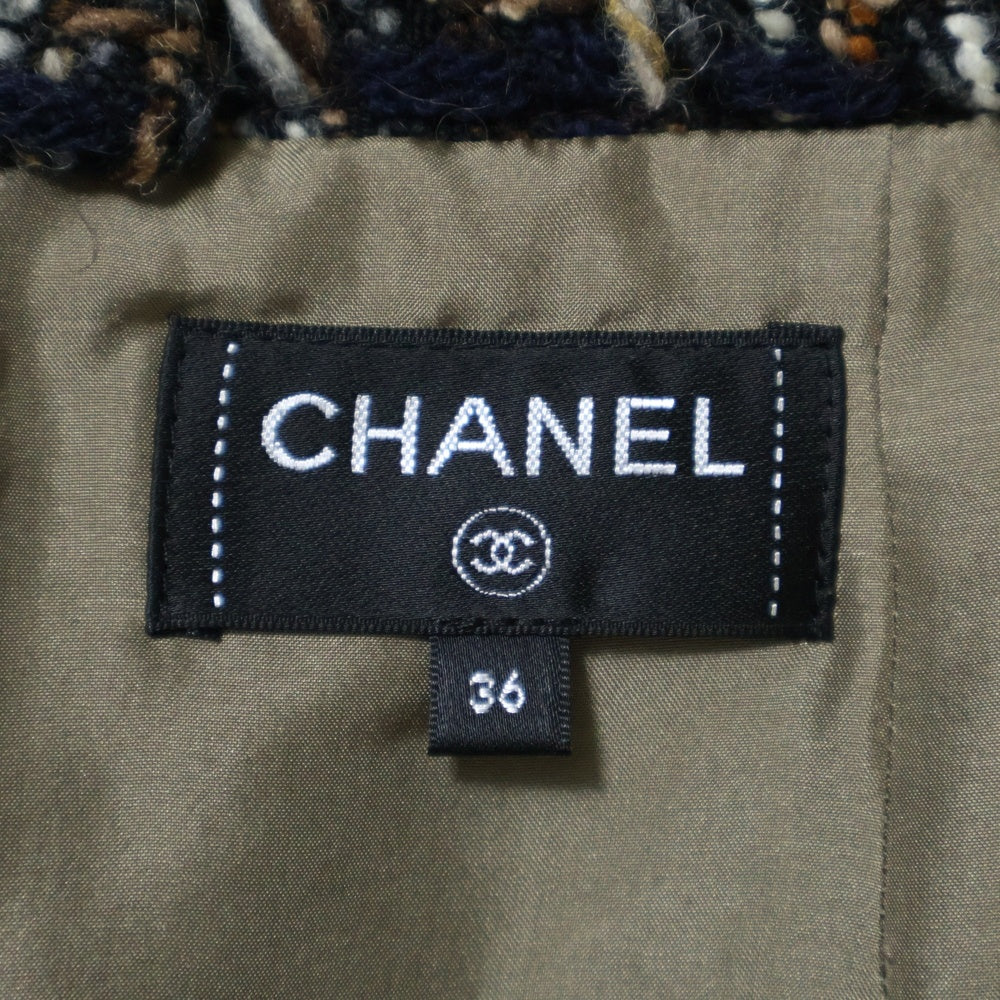 CHANEL(シャネル) ココマークピン ツイード ミニスカート ブラウン レディース P54204V40717