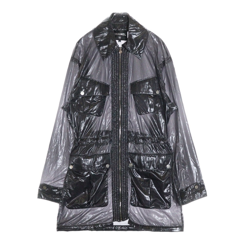 CHANEL(シャネル) ココボタン ナイロン ロングコート ネイビー P54946V41328