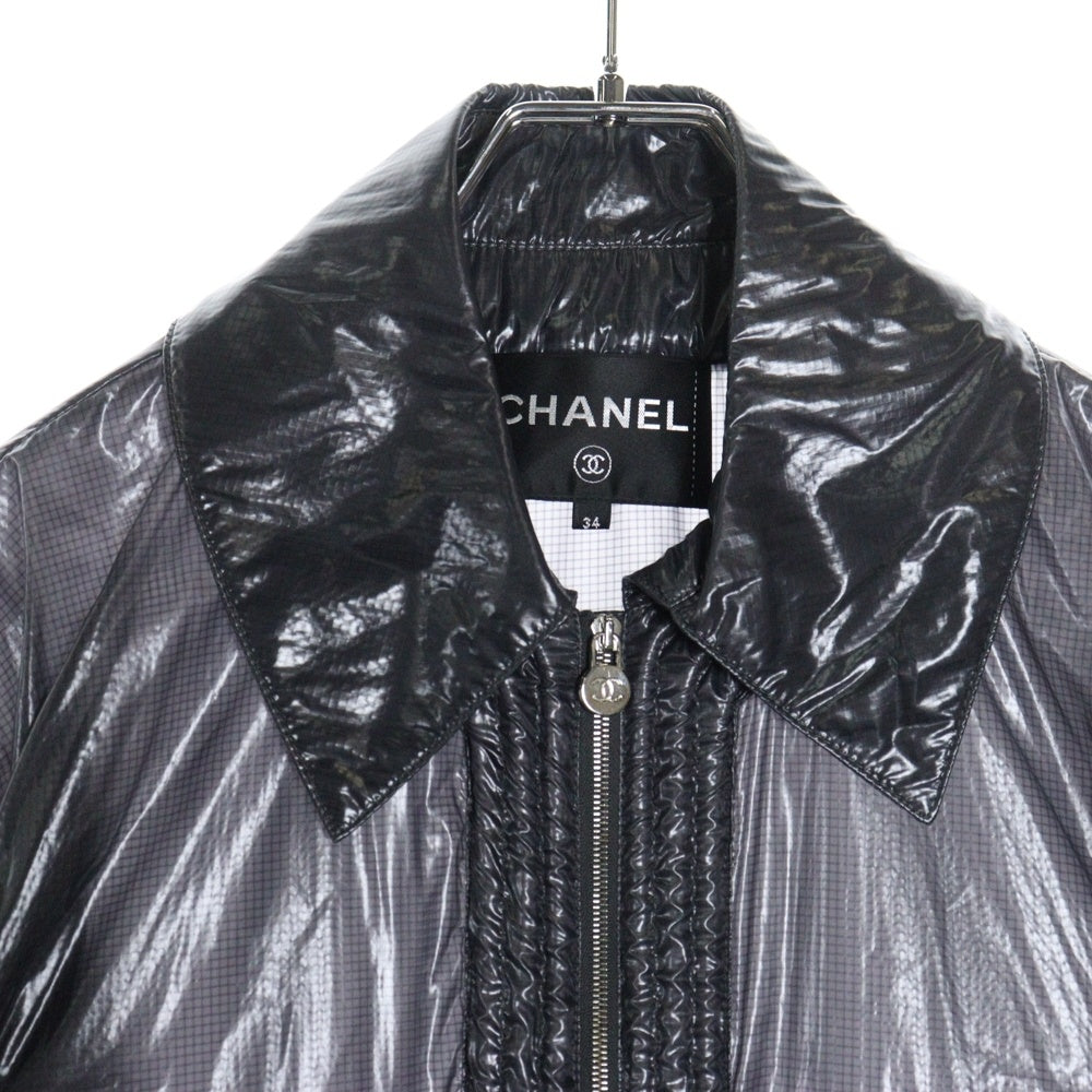 CHANEL(シャネル) ココボタン ナイロン ロングコート ネイビー P54946V41328
