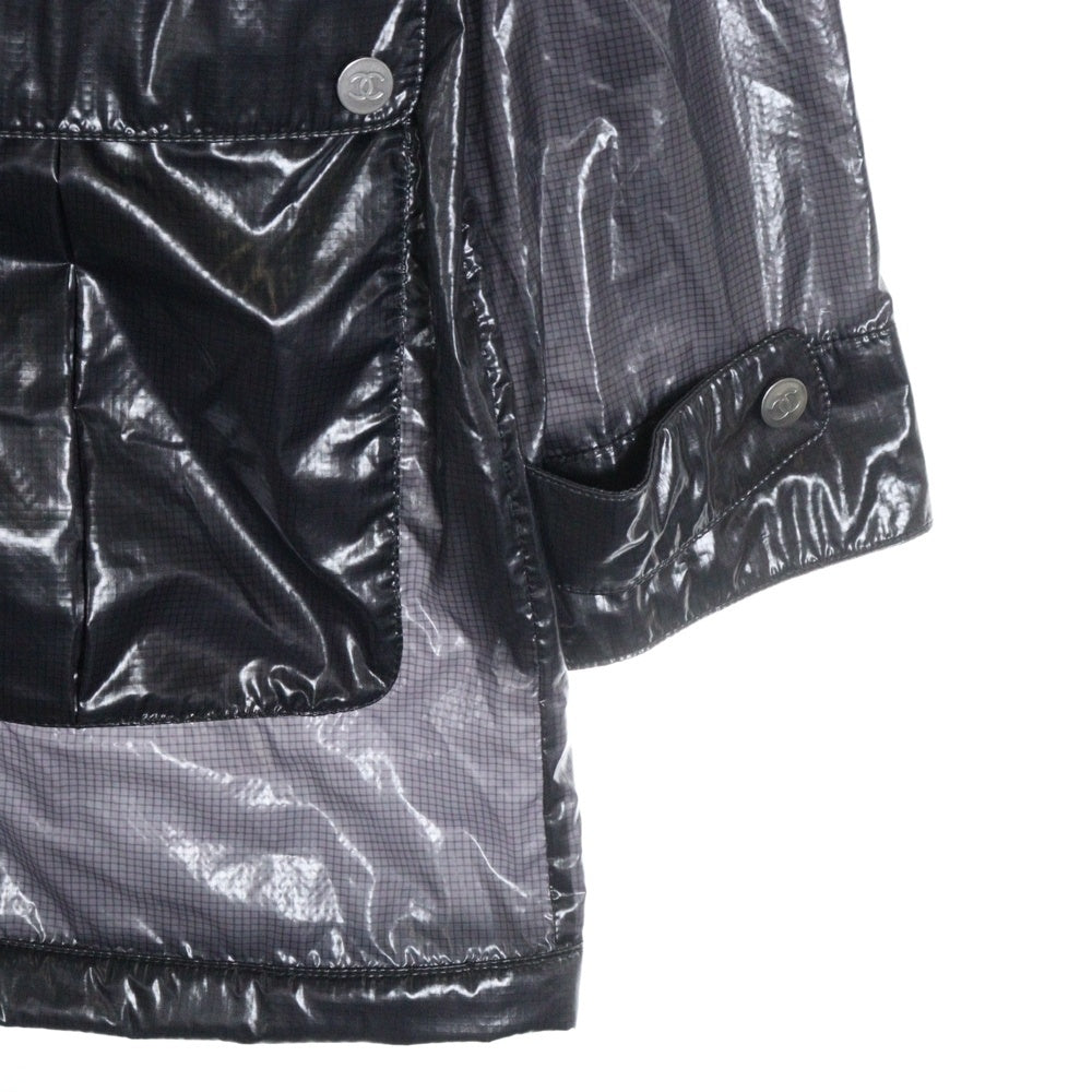 CHANEL(シャネル) ココボタン ナイロン ロングコート ネイビー P54946V41328