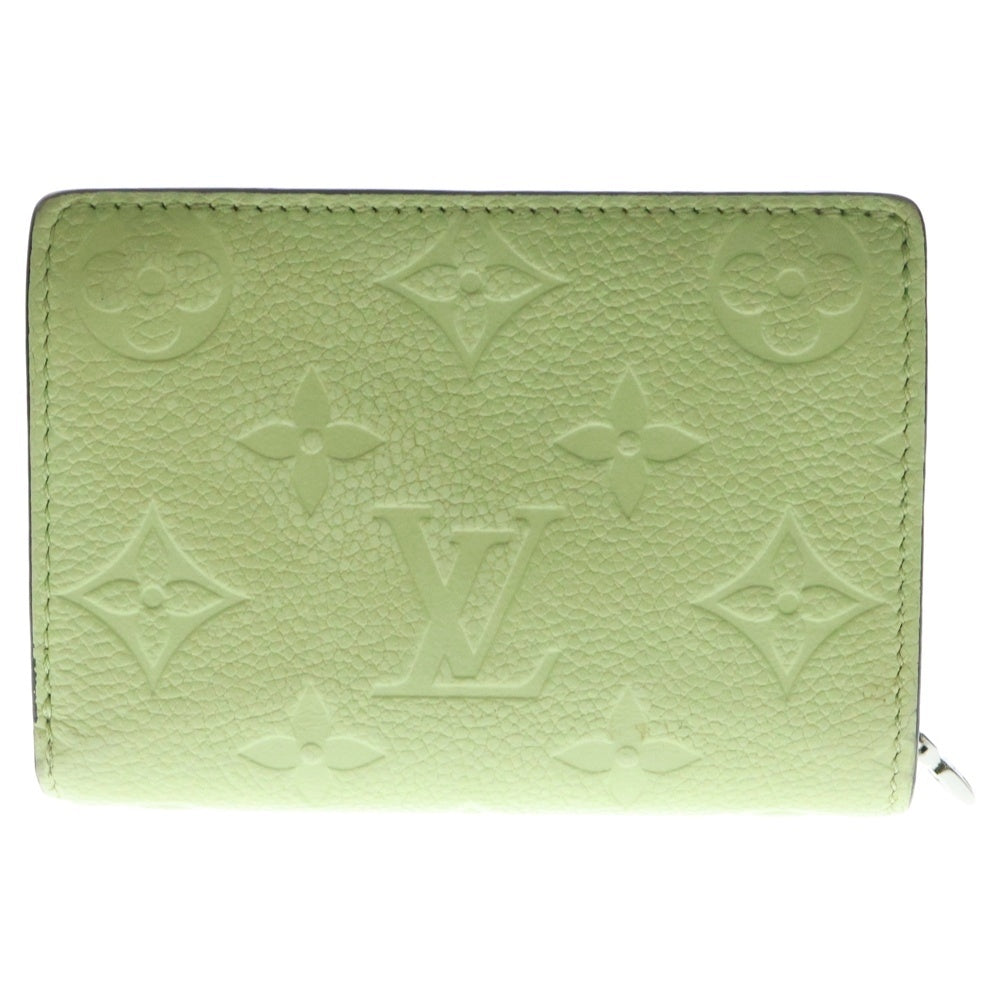 LOUIS VUITTON(ルイヴィトン) モノグラム・アンプラント ポルトフォイユ クレア コンパクトウォレット 三つ折り財布 コインケース ライトグリーン ゴールド金具 レザー M82515