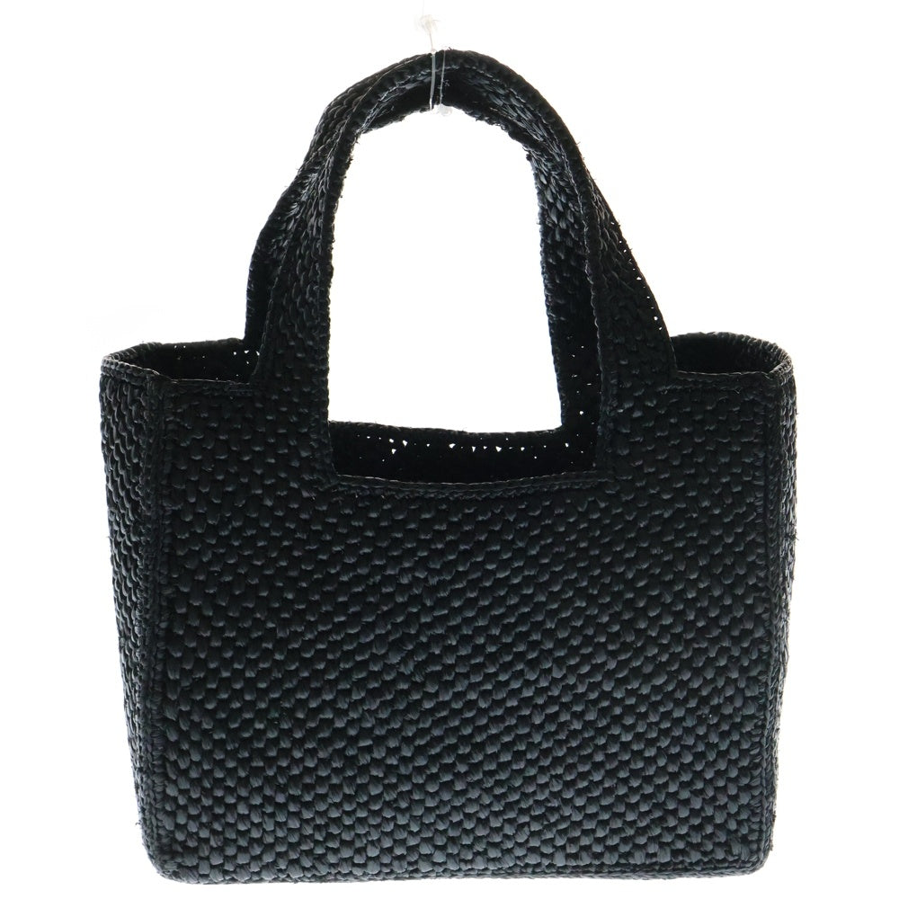 LOEWE(ロエベ) カゴバッグ 2WAYショルダーバッグ ハンドバッグ ミニバッグ ブラック ラフィア ゴールド金具