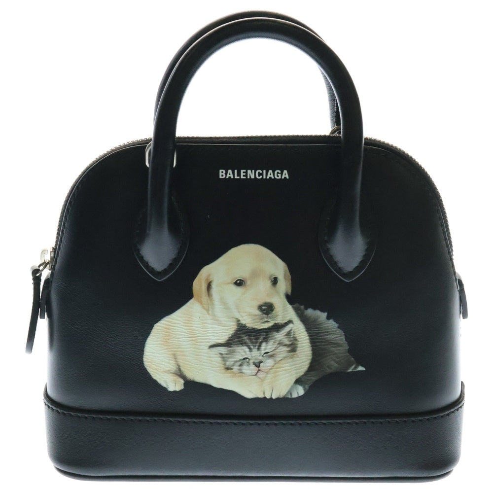 BALENCIAGA(バレンシアガ) トップハンドル アニマル 2WAYバッグ ショルダーバッグ ハンドバッグ ミニバッグ ブラック シルバー金具 レザー