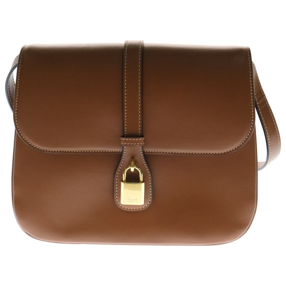CELINE(セリーヌ) タブー ショルダーバッグ 斜め掛けバッグ ゴールド金具 ブラウン レザー