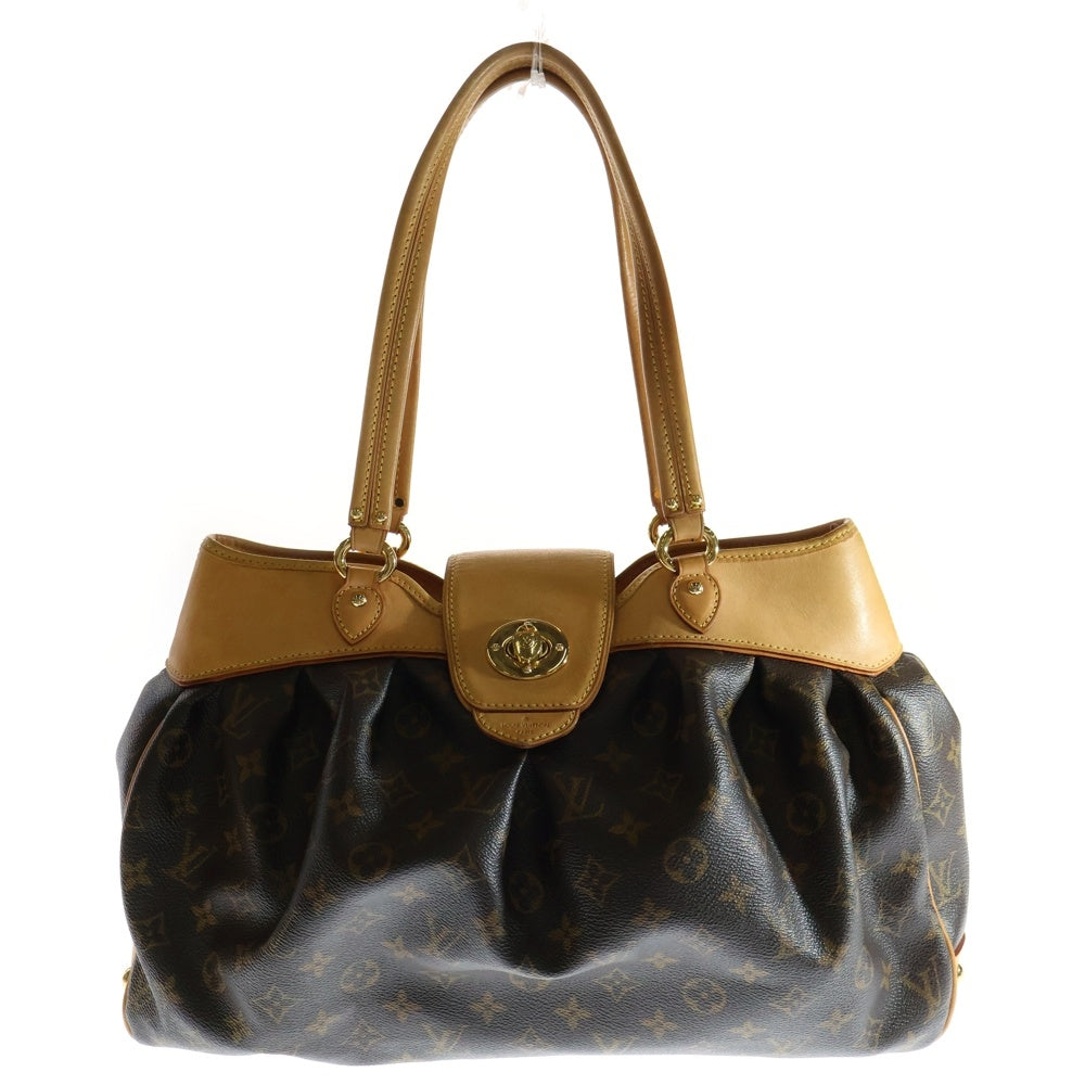 LOUIS VUITTON(ルイヴィトン) モノグラム ボエシMM ハンドバッグ 肩掛けバッグ ブラウン ゴールド金具 レザー×PVC M45714