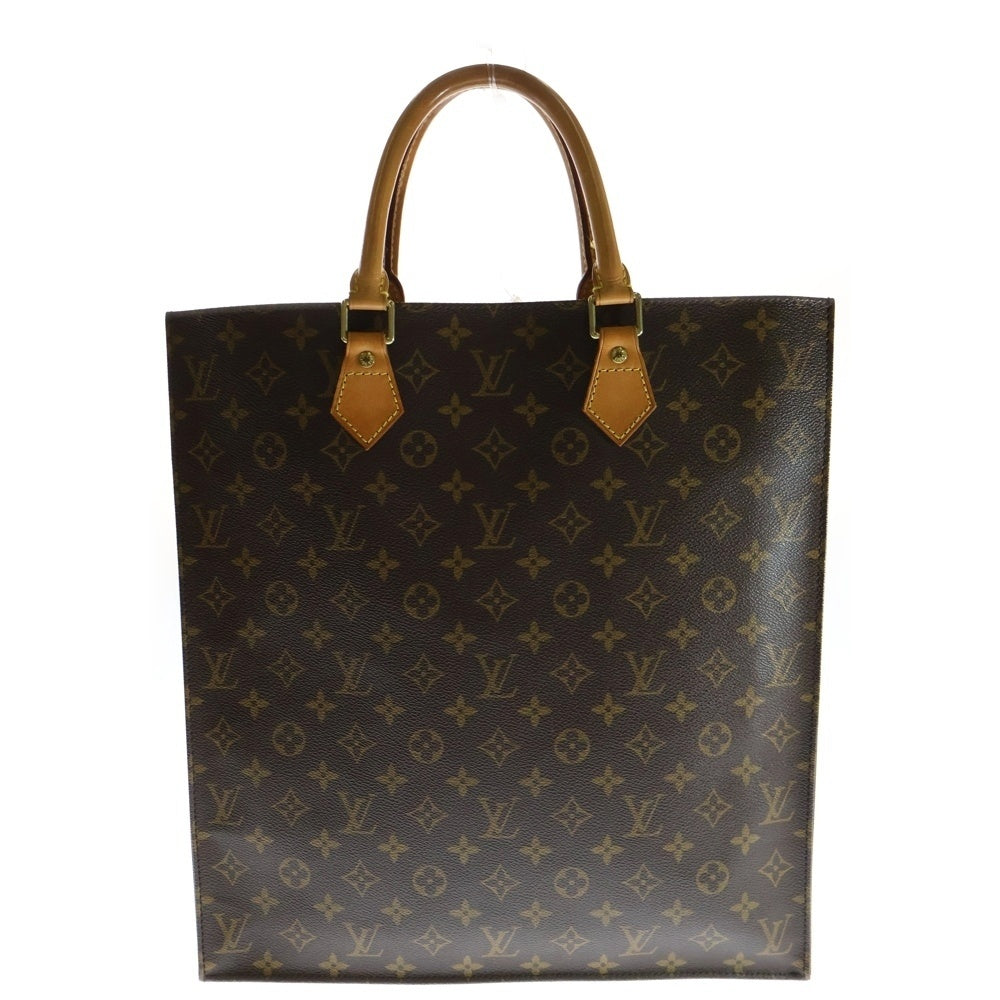 LOUIS VUITTON(ルイヴィトン) モノグラム サックプラ トートバッグ ハンドバッグ ブラウン ゴールド金具 レザー×PVC M51140