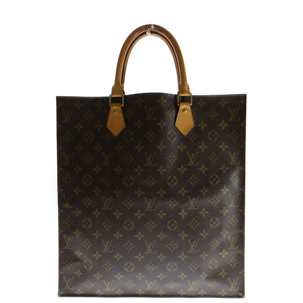 LOUIS VUITTON(ルイヴィトン) モノグラム サックプラ トートバッグ ハンドバッグ ブラウン ゴールド金具 レザー×PVC M51140