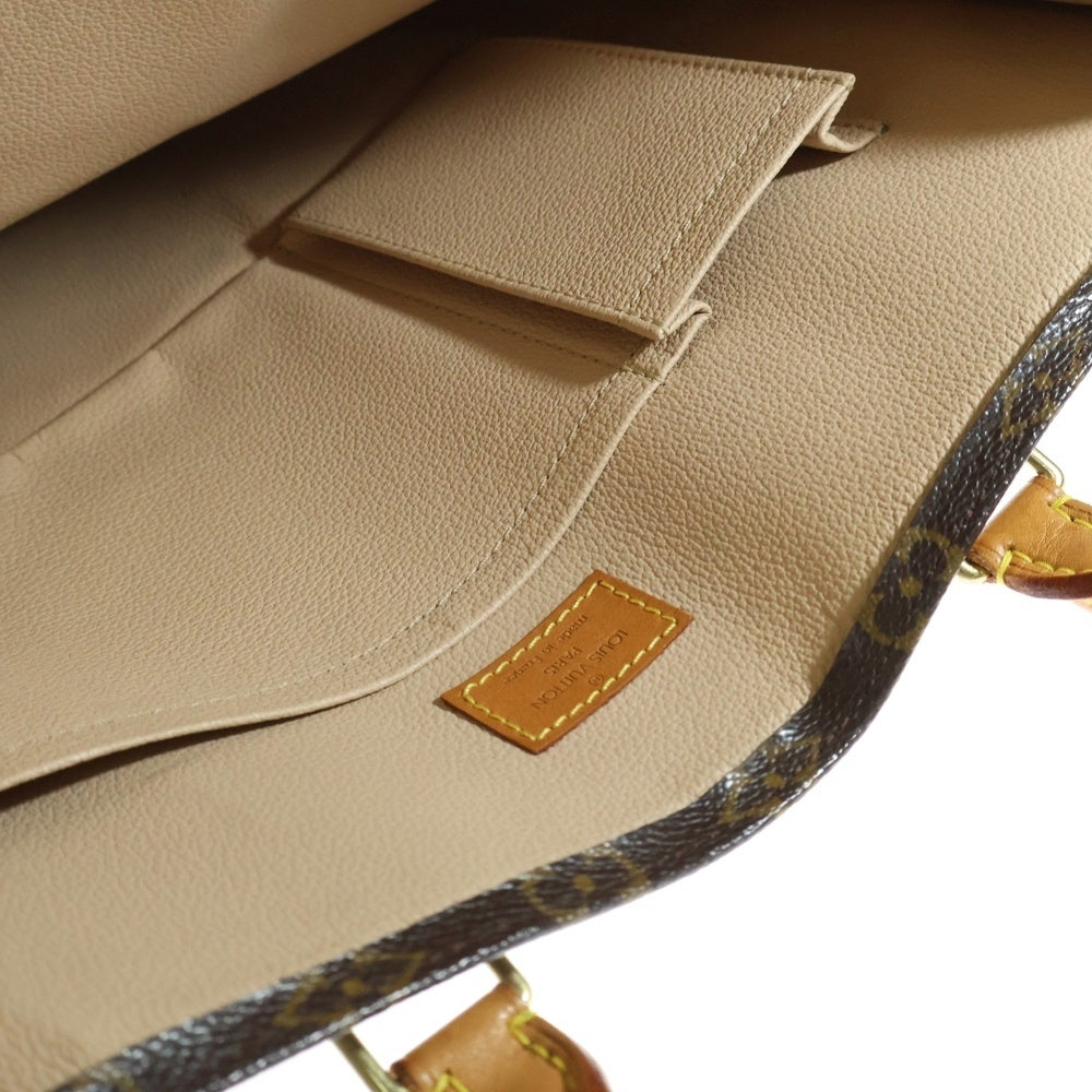 LOUIS VUITTON(ルイヴィトン) モノグラム サックプラ トートバッグ ハンドバッグ ブラウン ゴールド金具 レザー×PVC M51140
