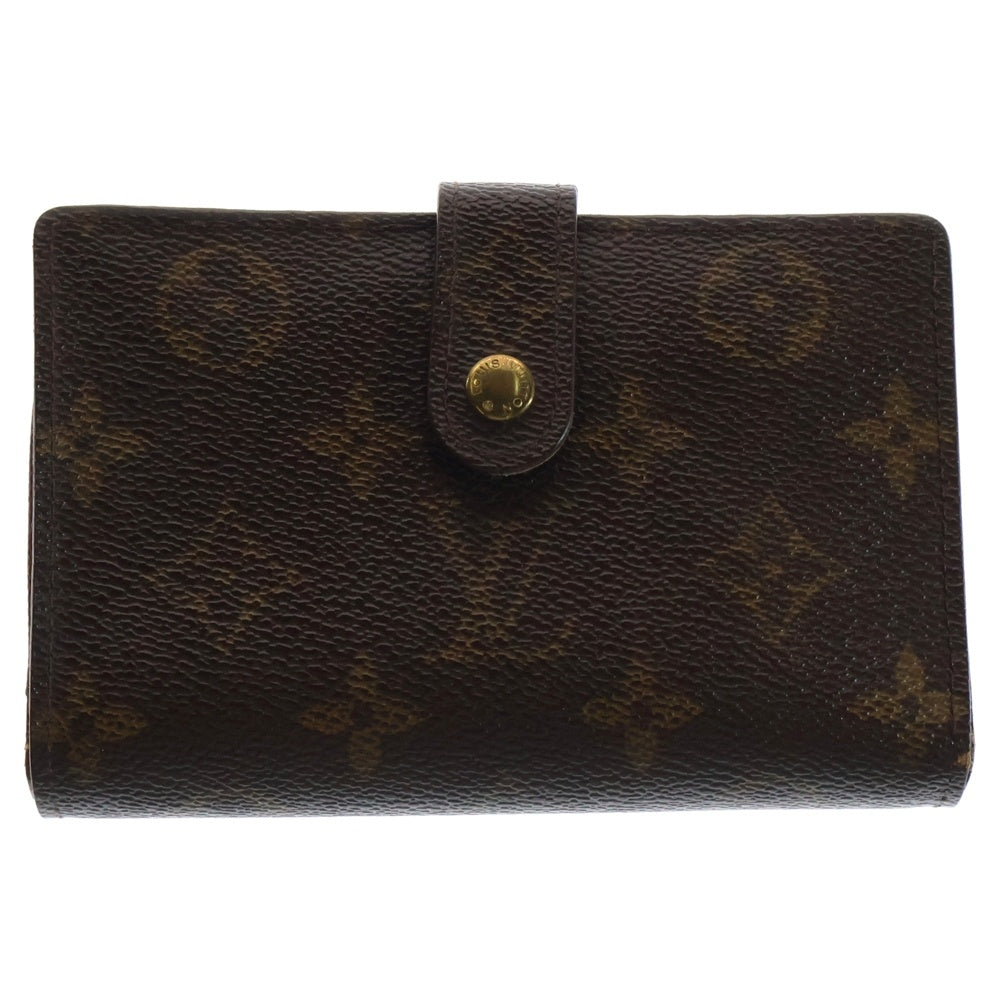 LOUIS VUITTON(ルイヴィトン) モノグラム ポルトフォイユ・ヴィエノワ コンパクトウォレット 二つ折り財布 コインケース ブラウン ゴールド金具 PVC M61674