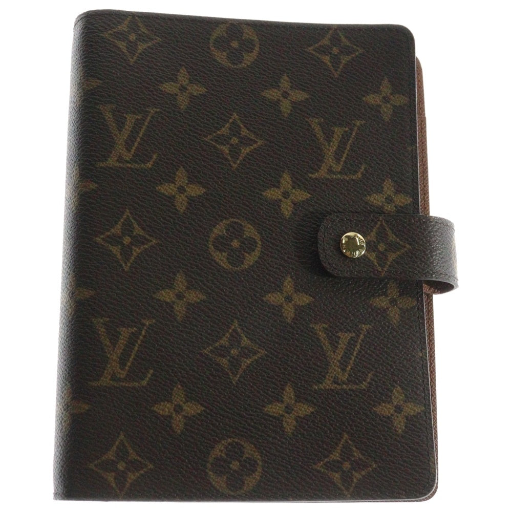 LOUIS VUITTON(ルイヴィトン) モノグラム アジェンダMM バインダー 手帳 ノート ブラウン PVC ゴールド金具 R20105