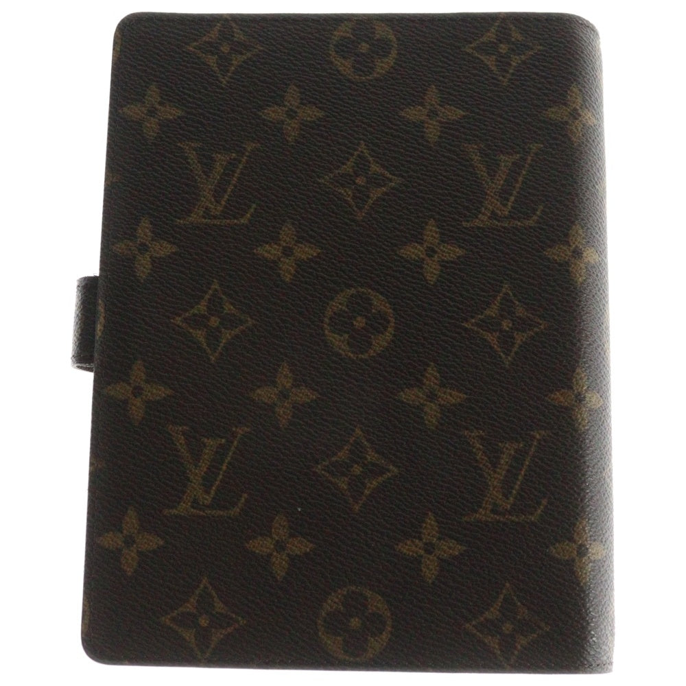 LOUIS VUITTON(ルイヴィトン) モノグラム アジェンダMM バインダー 手帳 ノート ブラウン PVC ゴールド金具 R20105