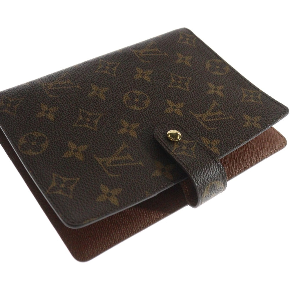 LOUIS VUITTON(ルイヴィトン) モノグラム アジェンダMM バインダー 手帳 ノート ブラウン PVC ゴールド金具 R20105