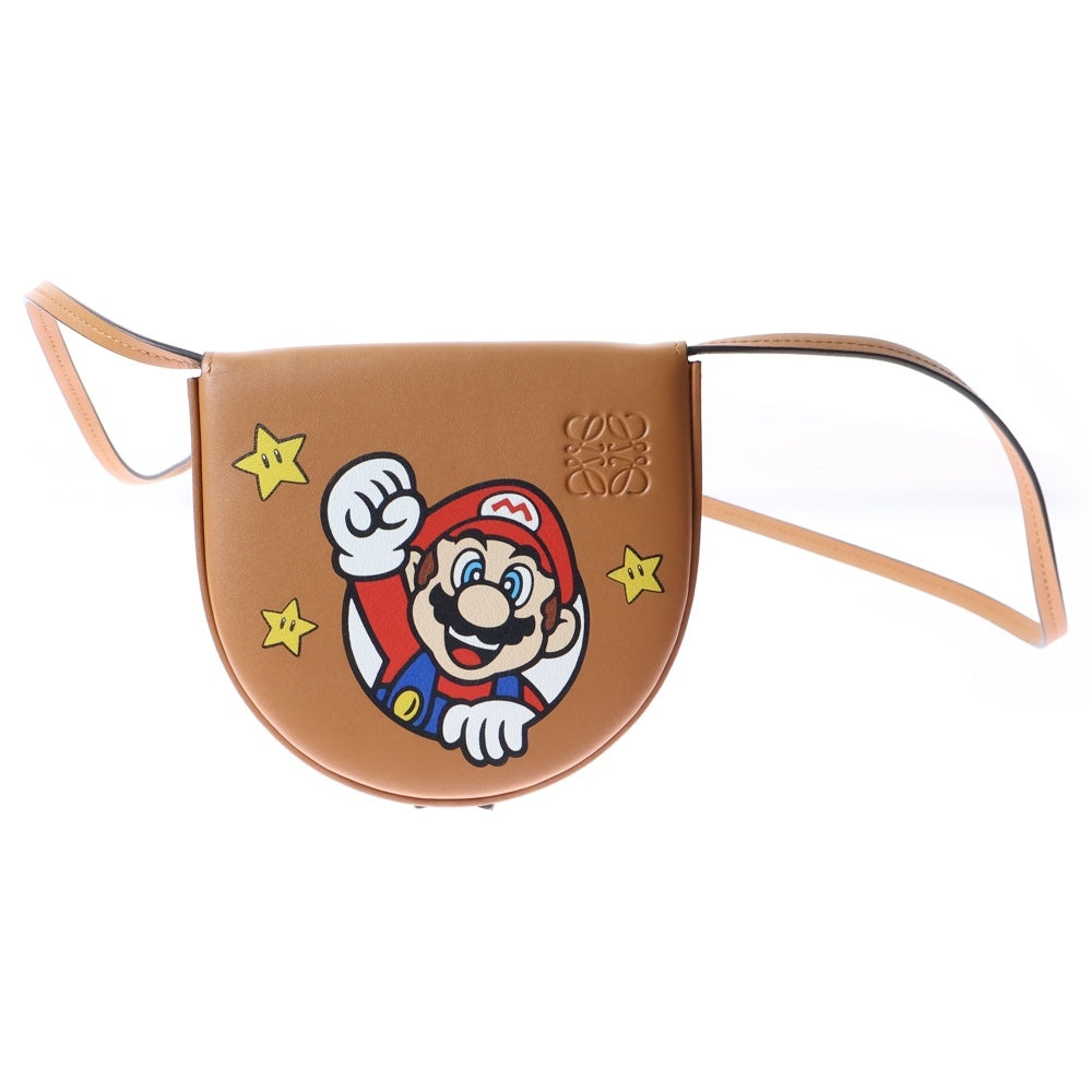 LOEWE(ロエベ) 世界50個限定 スーパーマリオ ヒールポーチスモール ショルダーバッグ ショルダーポシェット ブラウン