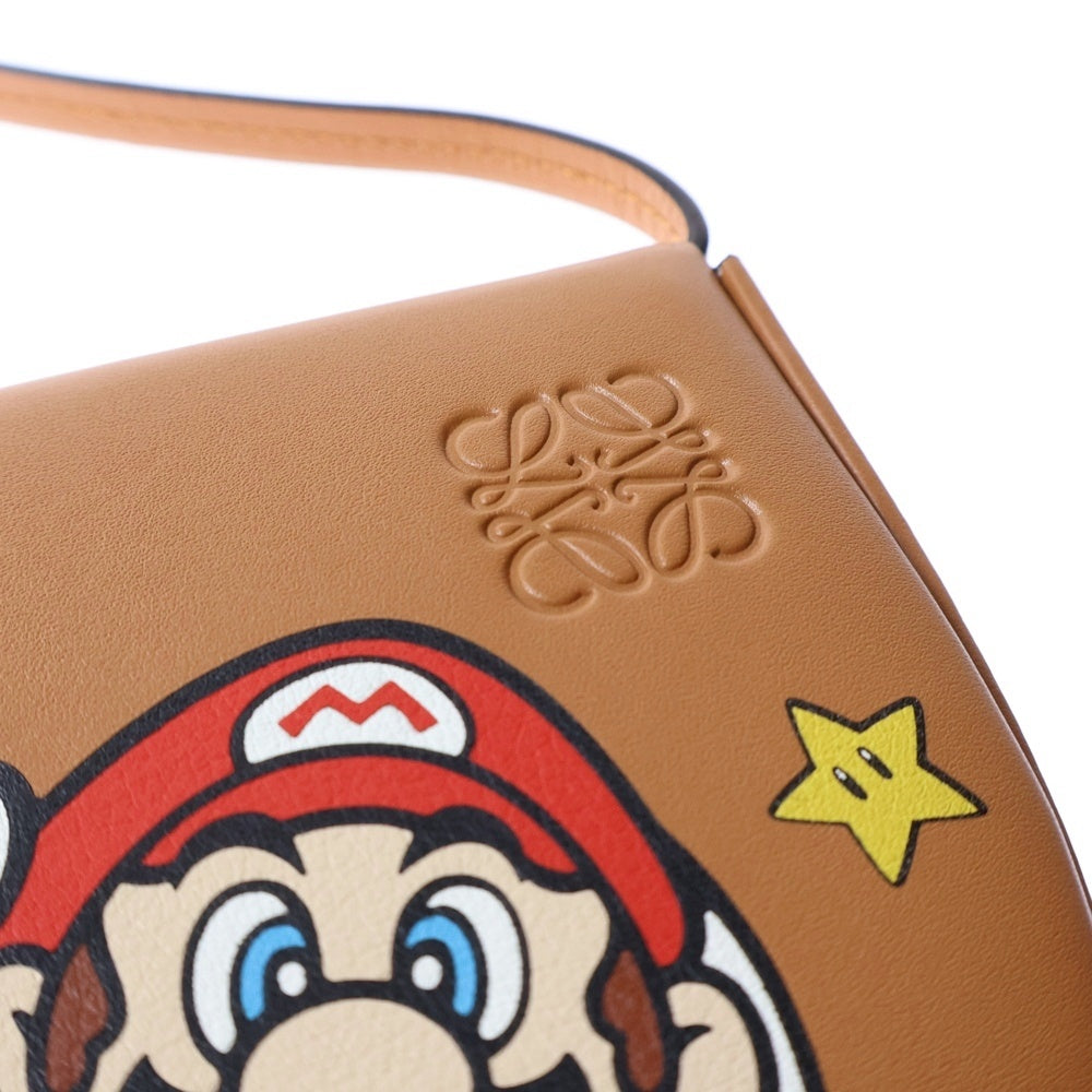 LOEWE(ロエベ) 世界50個限定 スーパーマリオ ヒールポーチスモール ショルダーバッグ ショルダーポシェット ブラウン